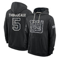 NY.Giants #5 Kayvon Thibodeaux Player 2026 Black Logo Pullover Hoodies Limited Game Mdoa Stitched Jerseys
