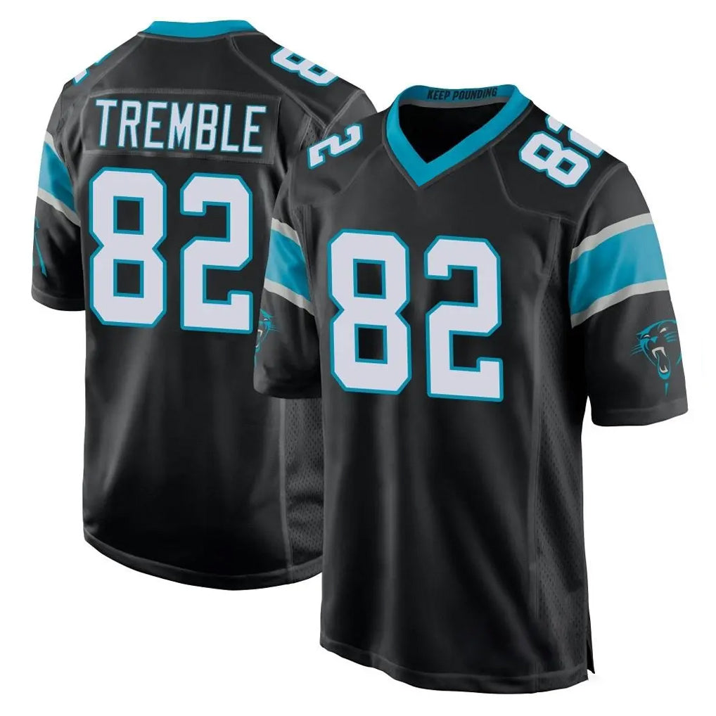 C.Panthers #82 Tommy Tremble Player Black Game Mdoa Stitched Jerseys