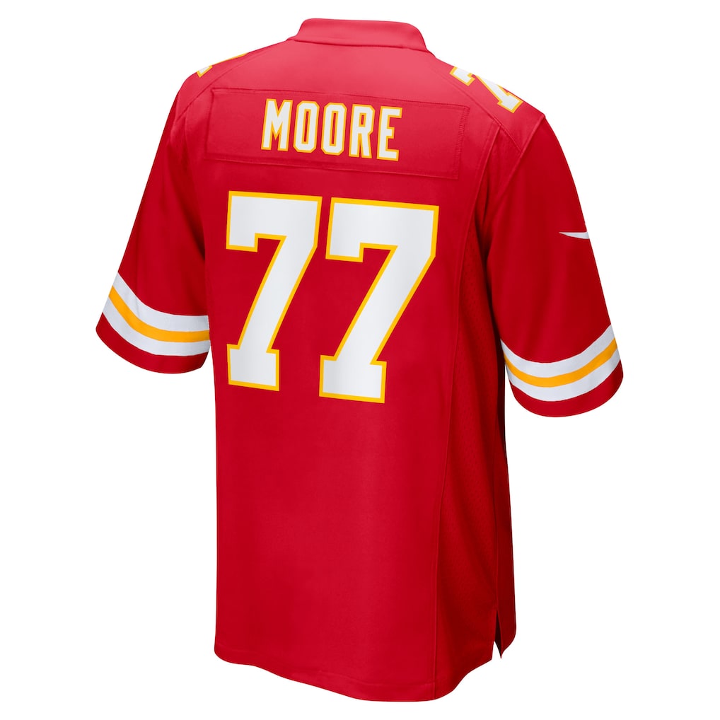 Mdoa KC.Chiefs #77 Jaylon Moore Red Team Game Jersey