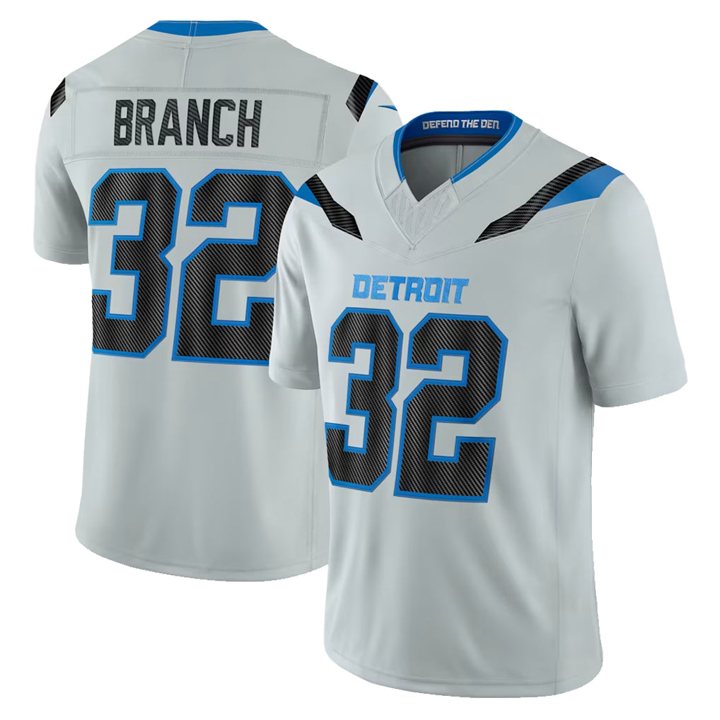 D.Lions #32 Brian Branch Player Silver Limited 2026 Rivalries Collection Home Game Mdoa Stitched Jerseys