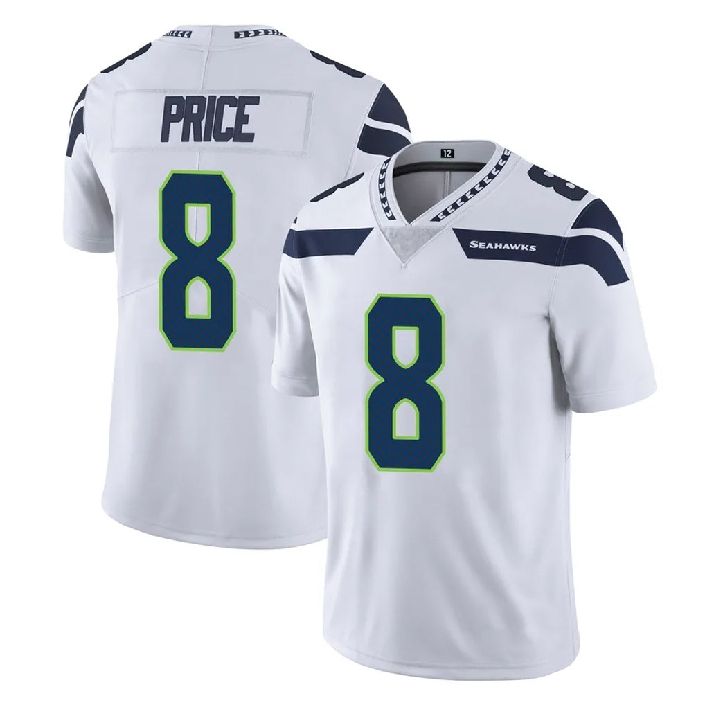 S.Seahawks #8 Jadarian Price Player White Limited Vapor Untouchable Home Game Mdoa Stitched Jerseys
