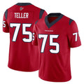 H.Texans #75 Wyatt Teller Player Red Limited Vapor F.U.S.E. Home Game Mdoa Stitched Jerseys