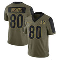 C.Bengals #80 Andrei Iosivas Player Olive Salute to Service Game Mdoa Stitched Jerseys