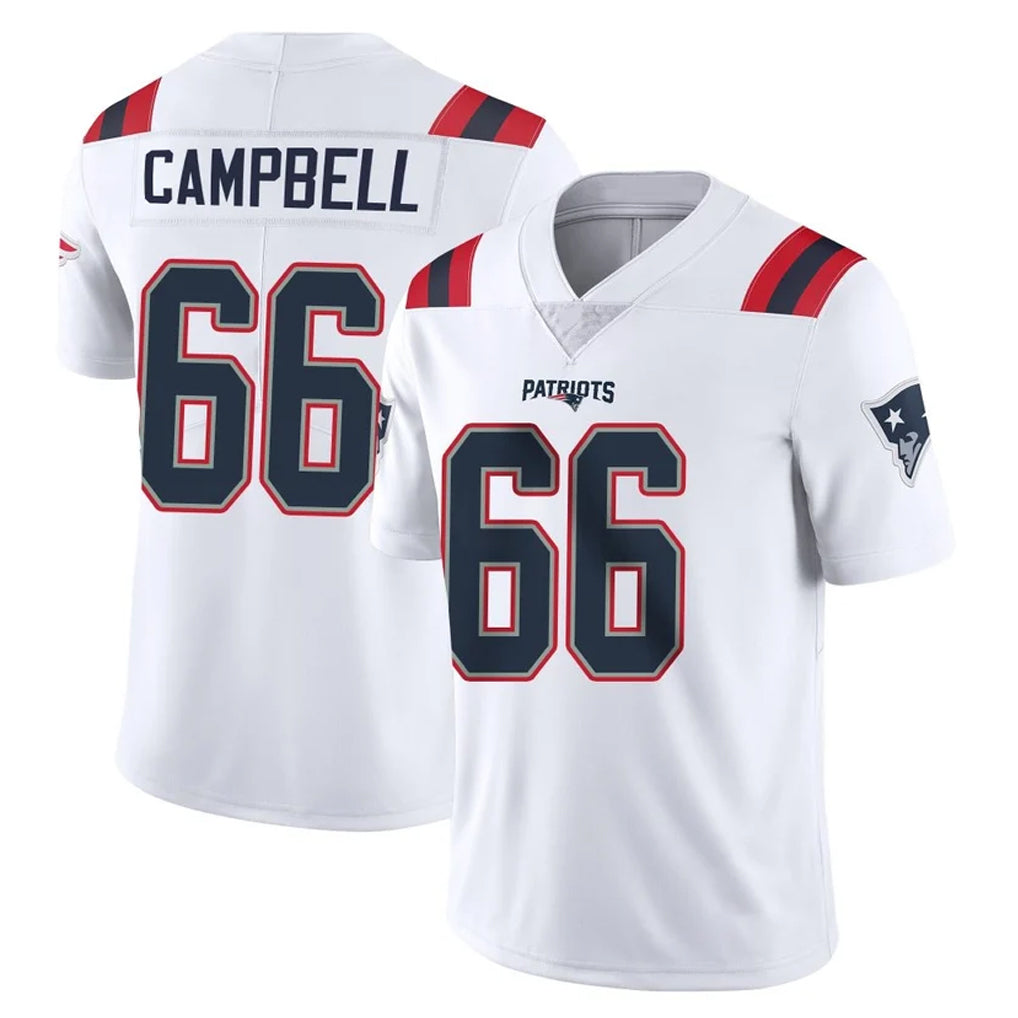 NE.Patriots #66 Will Campbell Player White Vapor Untouchable Home Game Mdoa Stitched Jerseys
