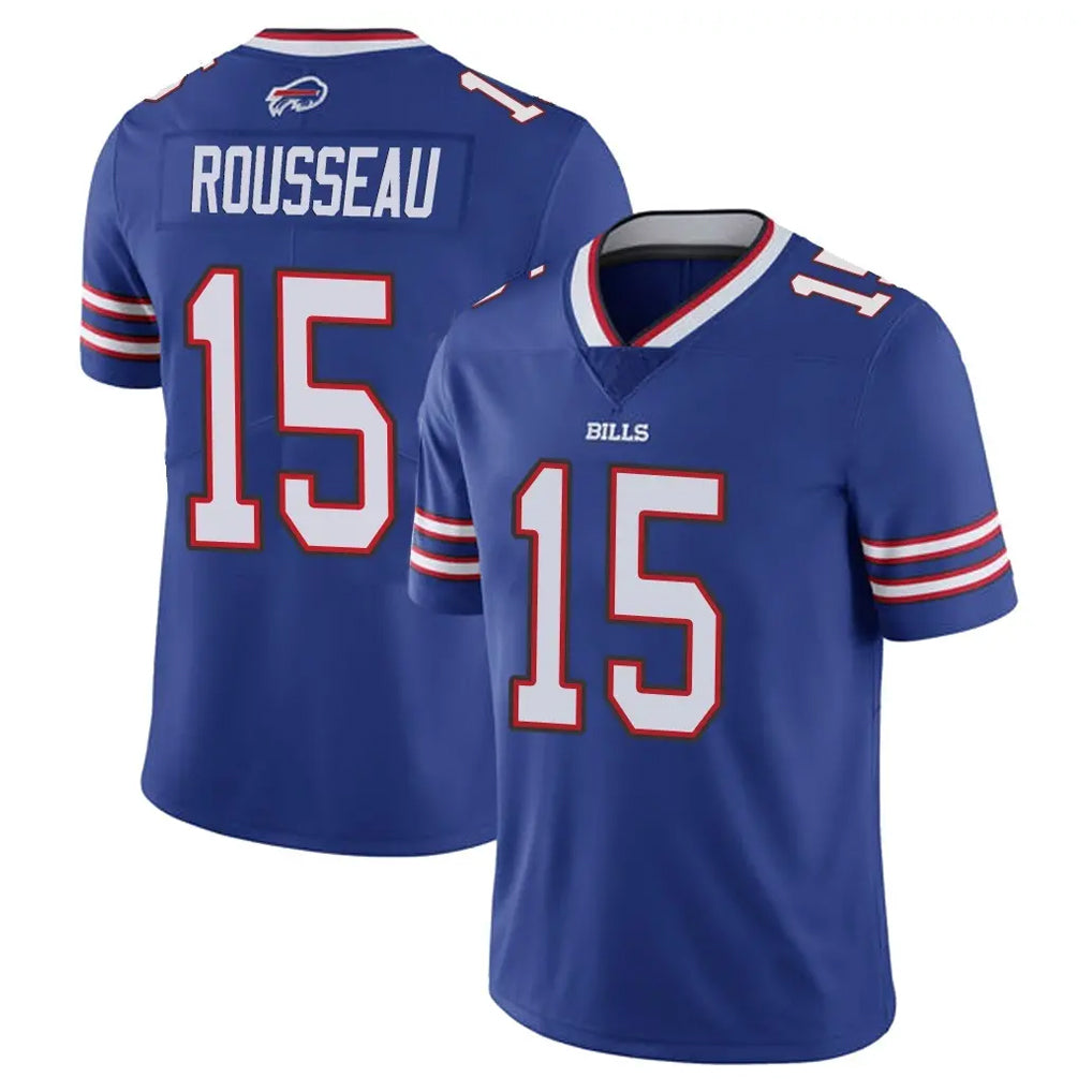 B.Bills #15 Greg Rousseau Player Royal Vapor Untouchable Limited Mdoa Stitched Jerseys