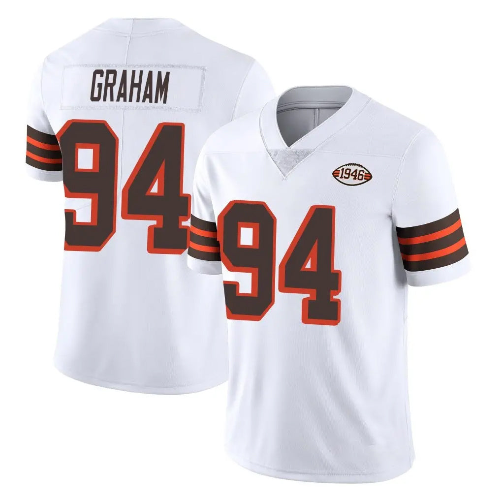 C.Browns #94 Mason Graham Player White Limited  Vapor 1946 Collection Alternate Game Mdoa Stitched Jerseys
