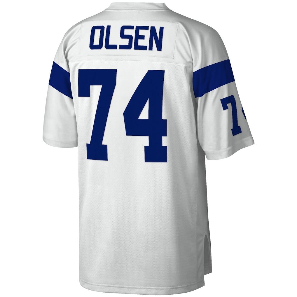 Mdoa LA.Rams #74 Merlin Olsen Mitchell & Ness White Legacy Replica Jersey