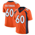 D.Broncos #60 Luke Wattenberg Player Orange Color Vapor Untouchable Limited Game Mdoa Stitched Jerseys