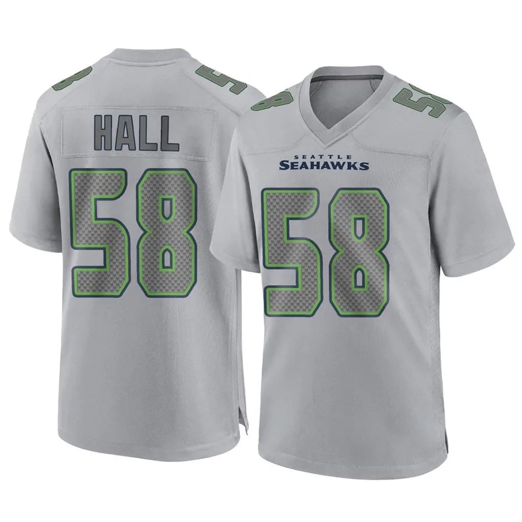 S.Seahawks #58 Derick Hall Player Gray Atmosphere Fashion Home Game Mdoa Stitched Jerseys