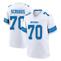 D.Lions #70 Juice Scruggs Player White Alternate Home Game Mdoa Stitched Jerseys