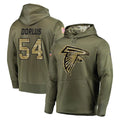 A.Falcons #54 Brandon Dorlus Player Olive Salute to Service Hoodies Mdoa Stitched Jerseys