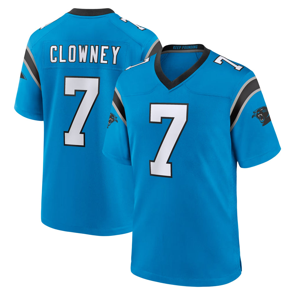 C.Panthers #7 Tre'von Moehrig Player Blue Home Game Mdoa Stitched Jerseys
