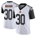 C.Bengals #30 Chase Brown Player White Color Rush Vapor Untouchable Limted Home Game Mdoa Stitched Jerseys