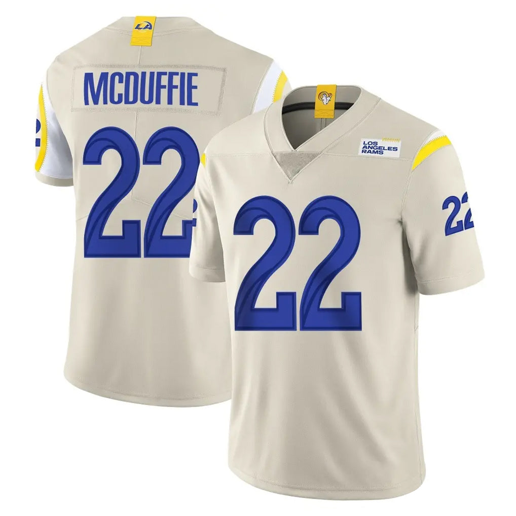 LA.Rams #22 Trent McDuffie Player Bone Limited Vapor Home Game Mdoa Stitched Jerseys