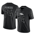 D.Broncos #74 Ben Powers Player Black Reflective Limited Mdoa Stitched Jerseys