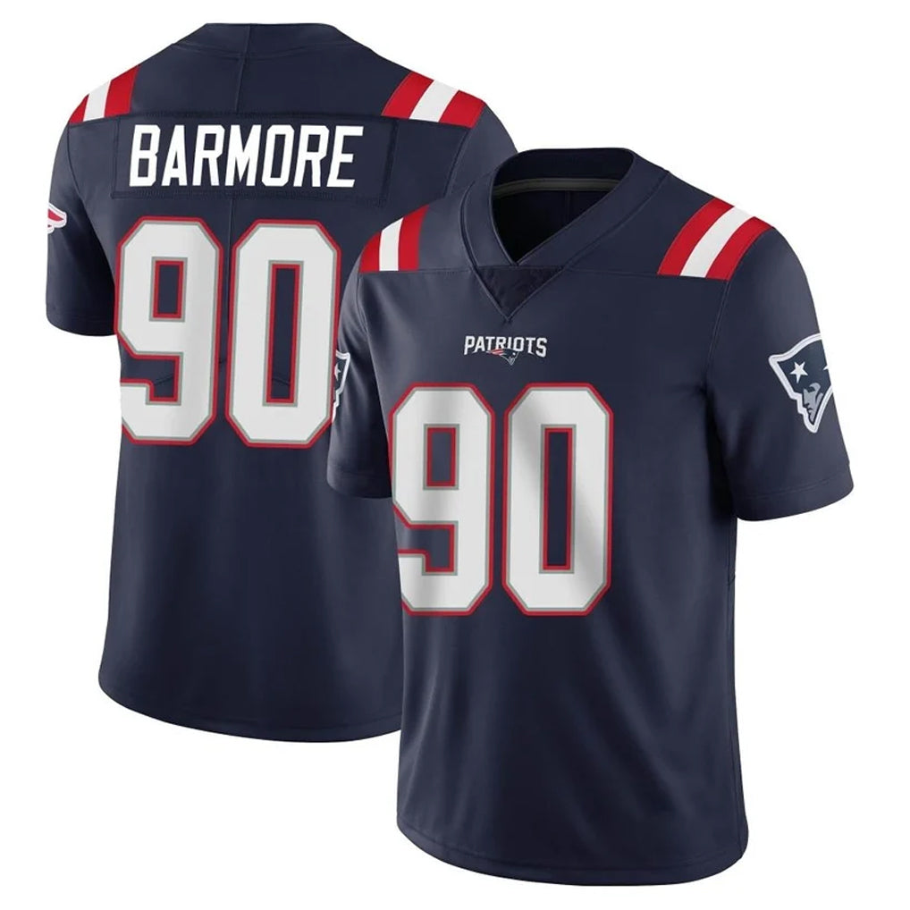NE.Patriots #90 Christian Barmore Player Navy Vapor Untouchable Home Game Mdoa Stitched Jerseys