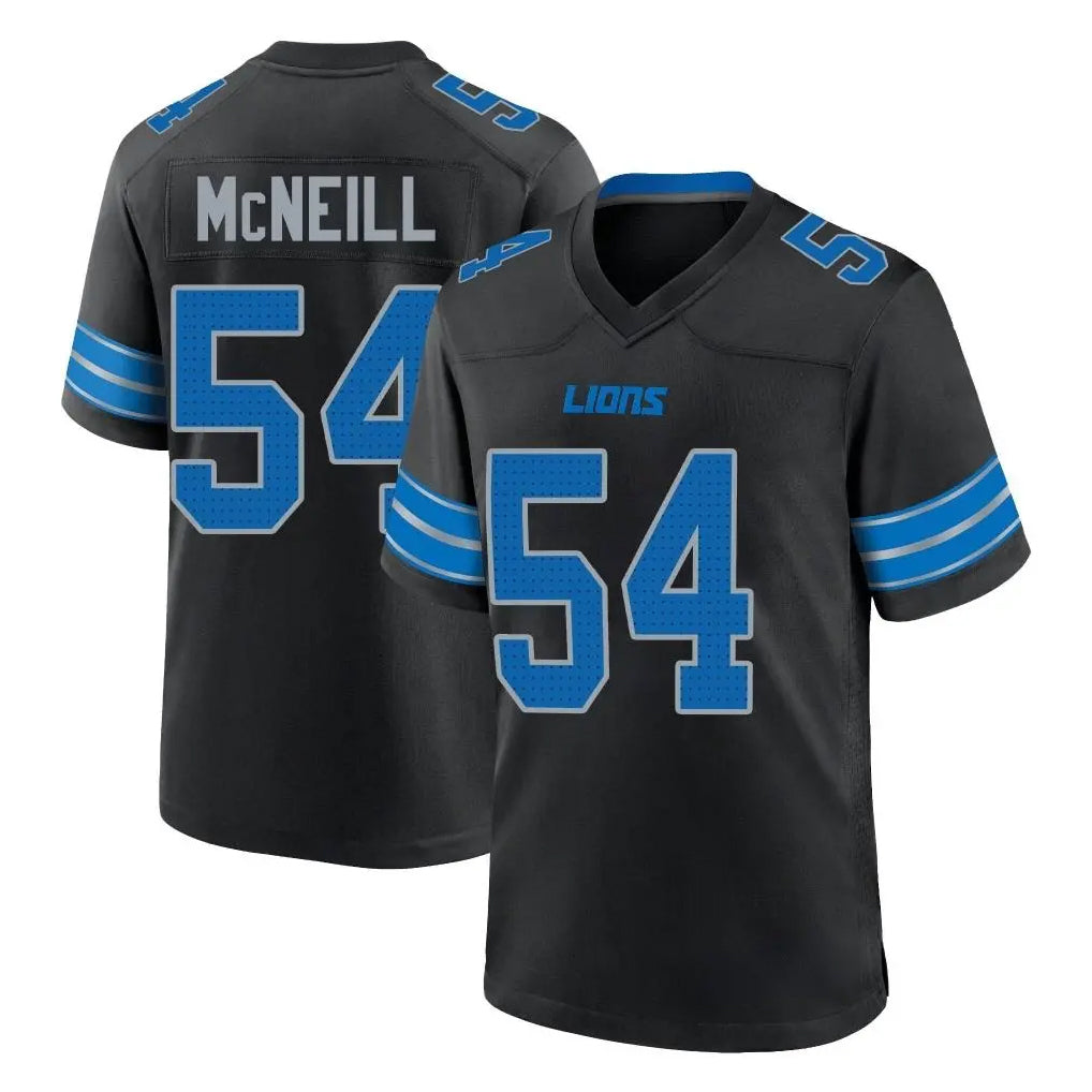 D.Lions #54 Alim McNeill Player Black Alternate Home Game Mdoa Stitched Jerseys