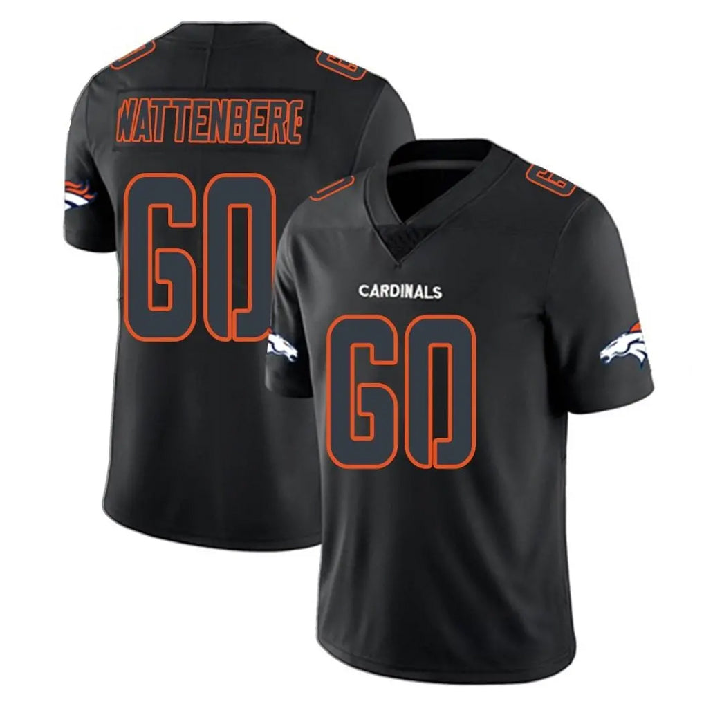 D.Broncos #60 Luke Wattenberg Player Black Impact Limited Game Mdoa Stitched Jerseys