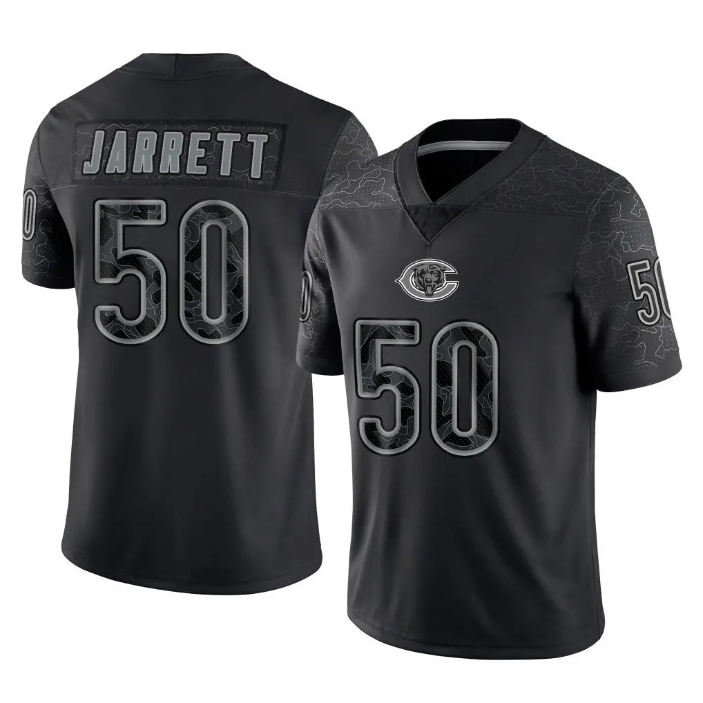 C.Bears #50 Grady Jarrett Player Black REFLECTIVE Limited Game Mdoa Stitched Jerseys