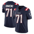 NE.Patriots #71 Mike Onwenu Player Navy Vapor Untouchable Home Game Mdoa Stitched Jerseys
