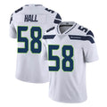 S.Seahawks #58 Derick Hall Player White Limited Vapor Untouchable Home Game Mdoa Stitched Jerseys