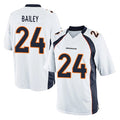 D.Broncos #24 Champ Bailey Player White Game Mdoa Stitched Jerseys