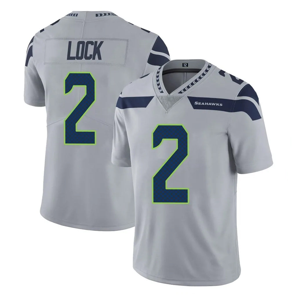 S.Seahawks #2 Drew Lock Player Gray Limited Vapor Untouchable Home Game Mdoa Stitched Jerseys