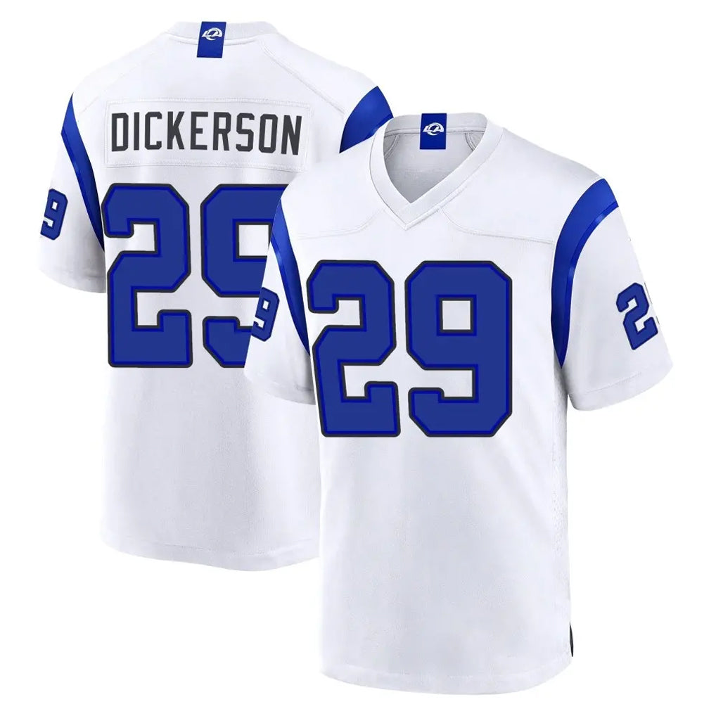 LA.Rams #29 Eric Dickerson Player White Fearsome Home Game Mdoa Stitched Jerseys