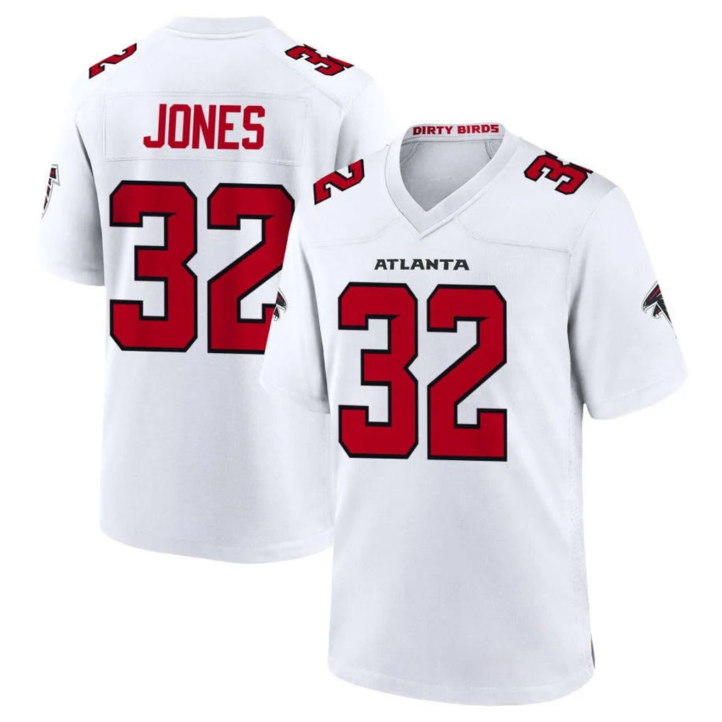 A.Falcons #32 Cash Jones Player White Team Color Home Game Mdoa Stitched Jerseys