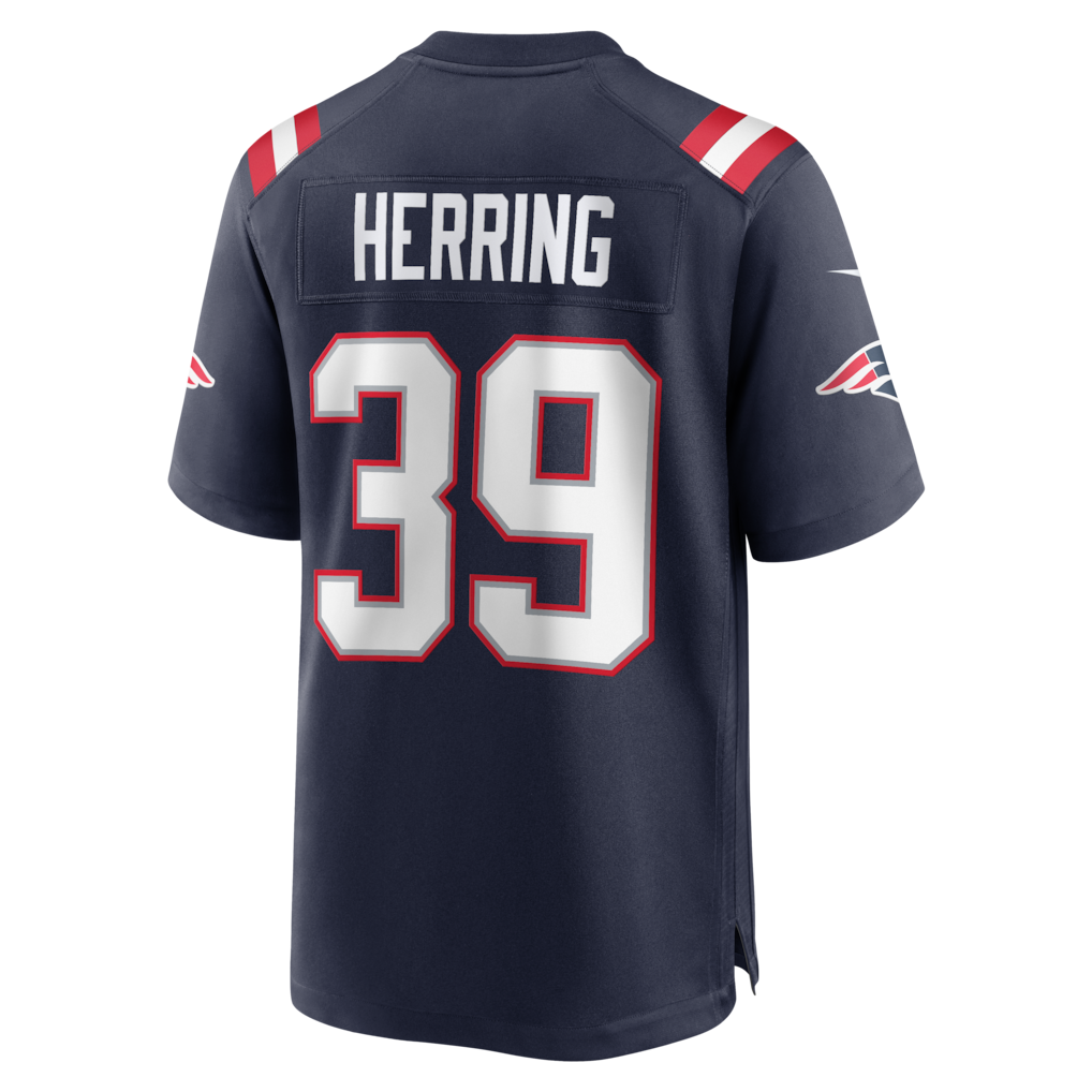 Mdoa NE.Patriots #39 Tyron Herring Navy Game Retired Player Jersey