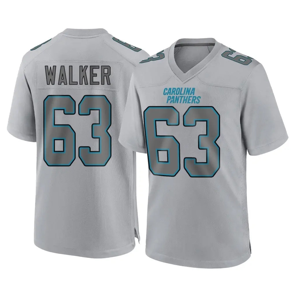 C.Panthers #63 Rasheed Walker Player Gray Atmosphere Fashion Game Mdoa Stitched Jerseys