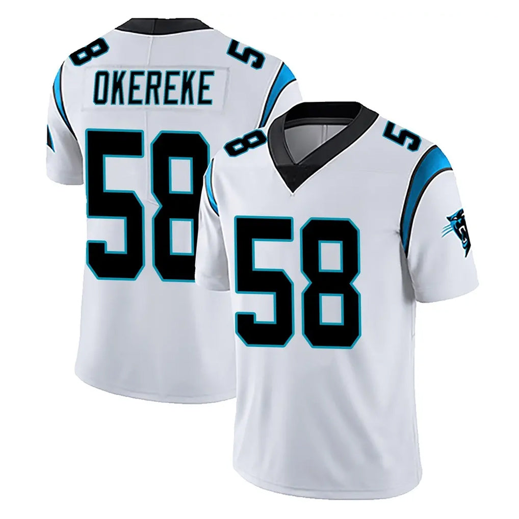 C.Panthers #58 Bobby Okereke Player White Vapor Untouchable Limited Game Mdoa Stitched Jerseys