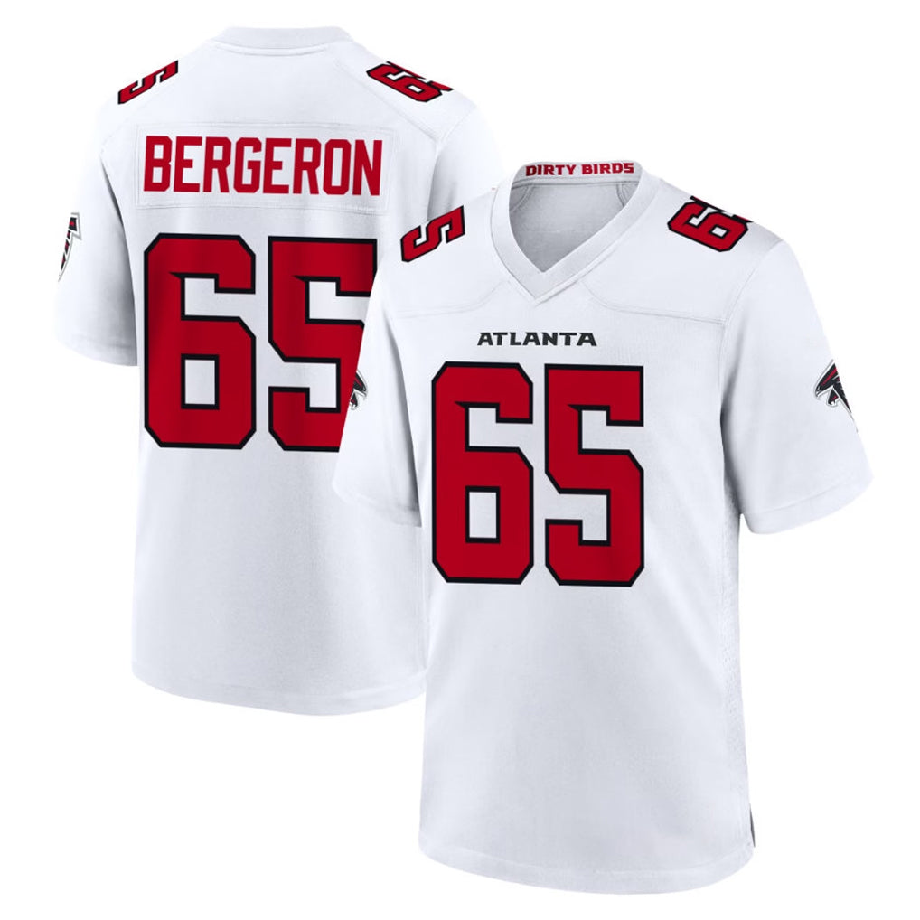 A.Falcons #65 Matthew Bergeron Player White Team Color Home Game Mdoa Stitched Jerseys