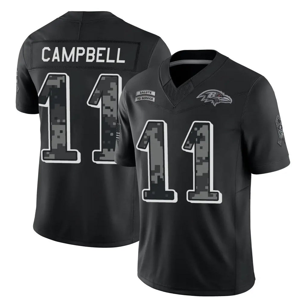 P.Eagles #11 Jihaad Campbell Player Black Limited 2026 Salute to Service Home Game Mdoa Stitched Jerseys