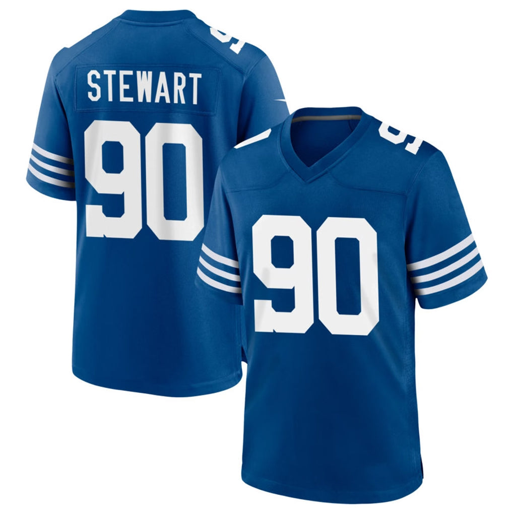 IN.Colts #90 Grover Stewart Player Royal Limited Home Game Mdoa Stitched Jerseys