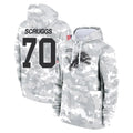 D.Lions #70 Juice Scruggs Player Arctic Camo Salute to Service Hoodies Limited Game Mdoa Stitched Jerseys