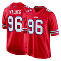 B.Bills #96 Deone Walker Player Red Home Game Mdoa Stitched Jerseys