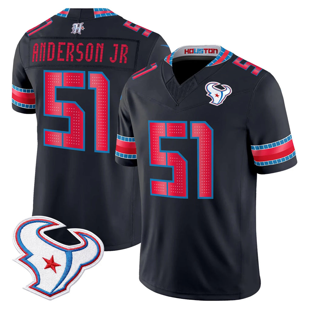H.Texans #51 Will Anderson Jr. Player Navy 2026 Rivalries Vapor Limited Home Game Mdoa Stitched jerseys