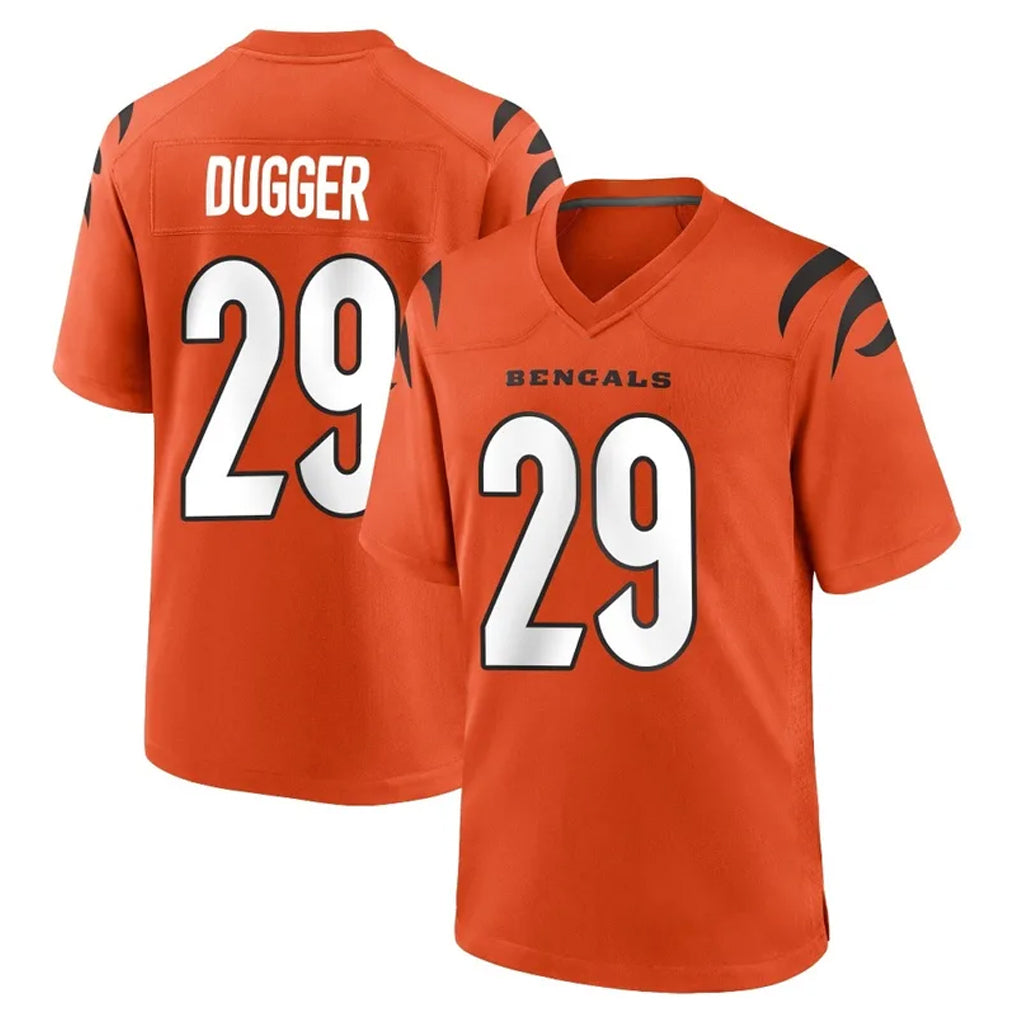 C.Bengals #29 Kyle Dugger Player Orange Home Game Mdoa Stitched Jerseys