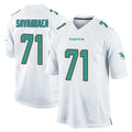 M.Dolphins #71 Jonah Savaiinaea Player White Home Game Mdoa Stitched Jerseys