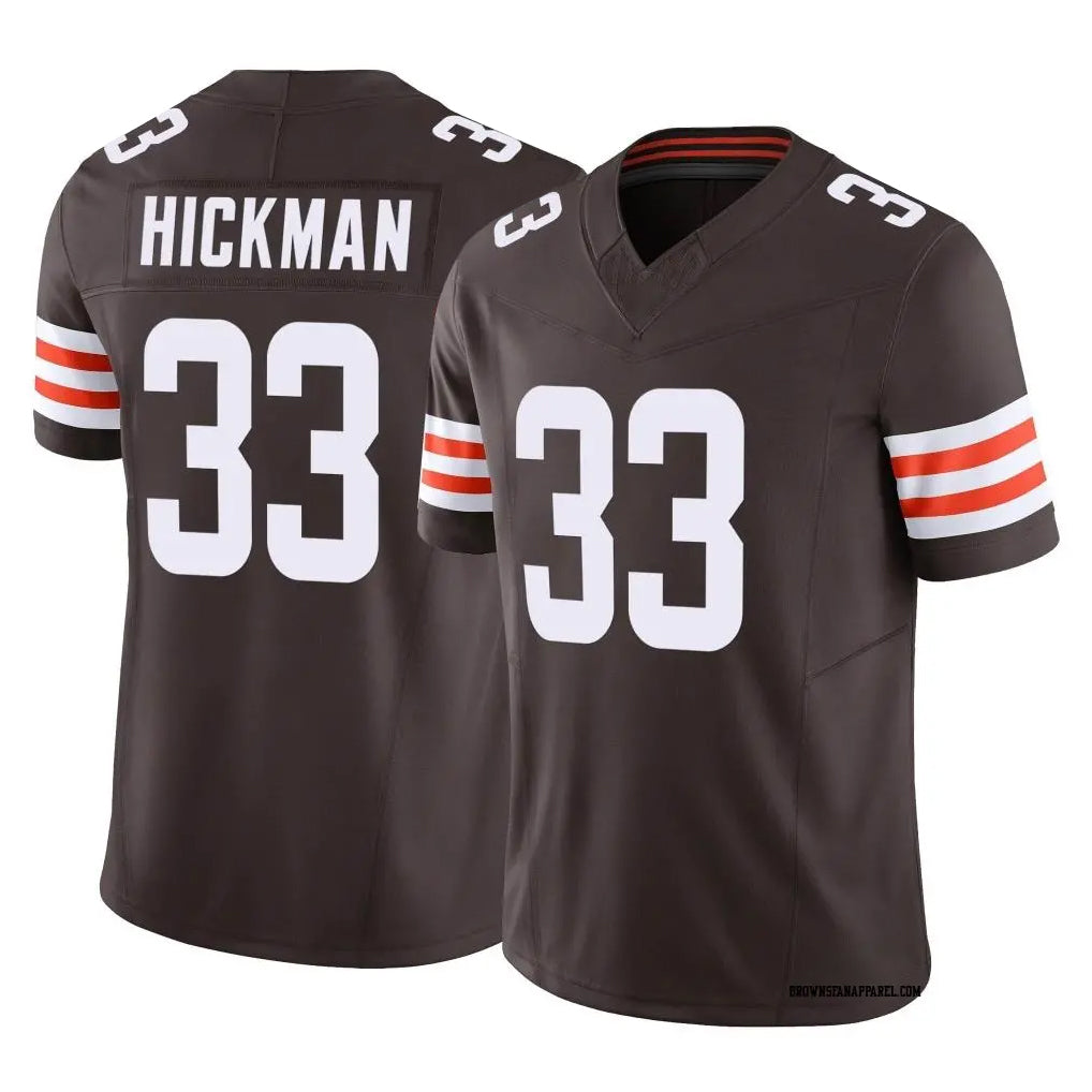 C.Browns #33 Ronnie Hickman Player Brown Vapor F.U.S.E. Limited Home Game Mdoa Stitched Jerseys