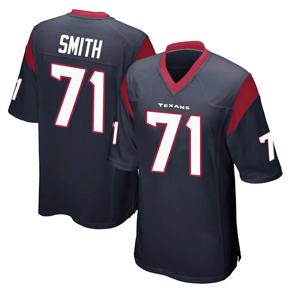 H.Texans #71 Braden Smith Player Navy Home Game Mdoa Stitched Jerseys