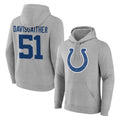 IN.Colts #51 Akeem Davis-Gaither Player Gray Pullover Hoodies Limited Game Mdoa Stitched Jerseys