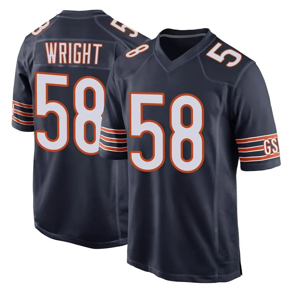 C.Bears #58 Darnell Wright Player Navy Home Game Mdoa Stitched Jerseys