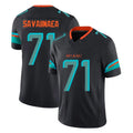 M.Dolphins #71 Jonah Savaiinaea Player Black Limited Pitch Rivalries Collection Home Game Mdoa Stitched Jerseys