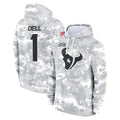 H.Texans #1 Tank Dell Player Arctic Camo Salute to Service Hoodies Limited Game Mdoa Stitched Jerseys