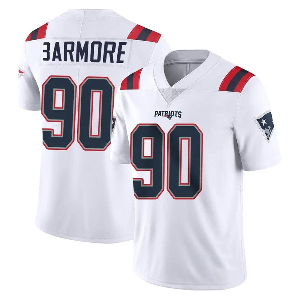 NE.Patriots #90 Christian Barmore Player White Vapor Untouchable Home Game Mdoa Stitched Jerseys