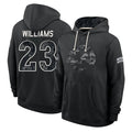 LA.Rams #23 Kyren Williams Player 2026 Black Logo Pullover Hoodies Limited Game Mdoa Stitched Jerseys
