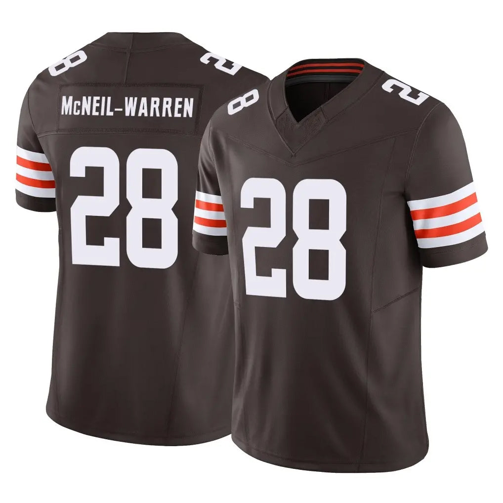 C.Browns #28 Emmanuel McNeil-Warren Player Brown Vapor F.U.S.E. Limited Home Game Mdoa Stitched Jerseys
