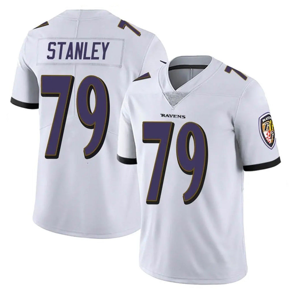 B.Ravens #79 Ronnie Stanley Player White Vapor F.U.S.E. Limited Mdoa Stitched Jerseys